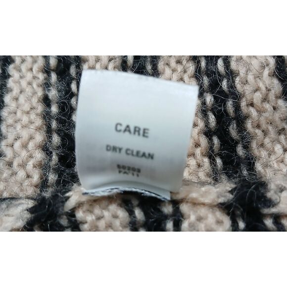 Wallace womens medium slouchy sweater mohair boho stripe sand beige tan black - Picture 8 of 8